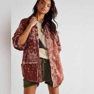 Free People Ruby Bandana Jacket Size Small